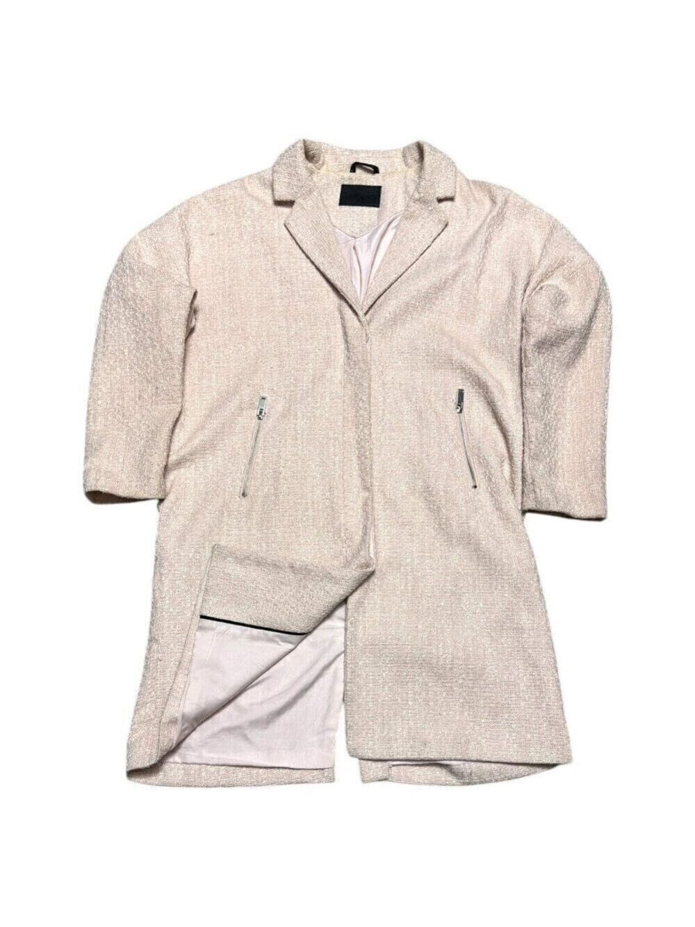 STORM & MARIE Pink Lydia Textured Boyfriend Oversized Jacket Coat Womens Large